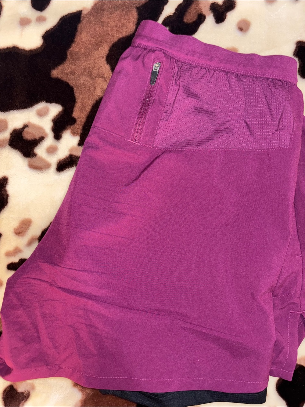 Nike Purple Athletic Shorts with Black Liner for Men - Picture 3 of 5